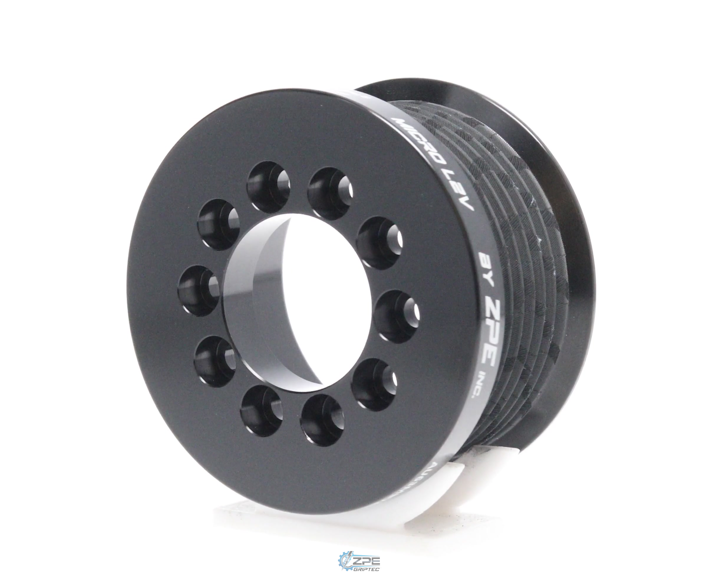 63mm 7 Rib ZPE GripTec® 2pc MK AU Audi L2V Black Pulley Only - ZPE