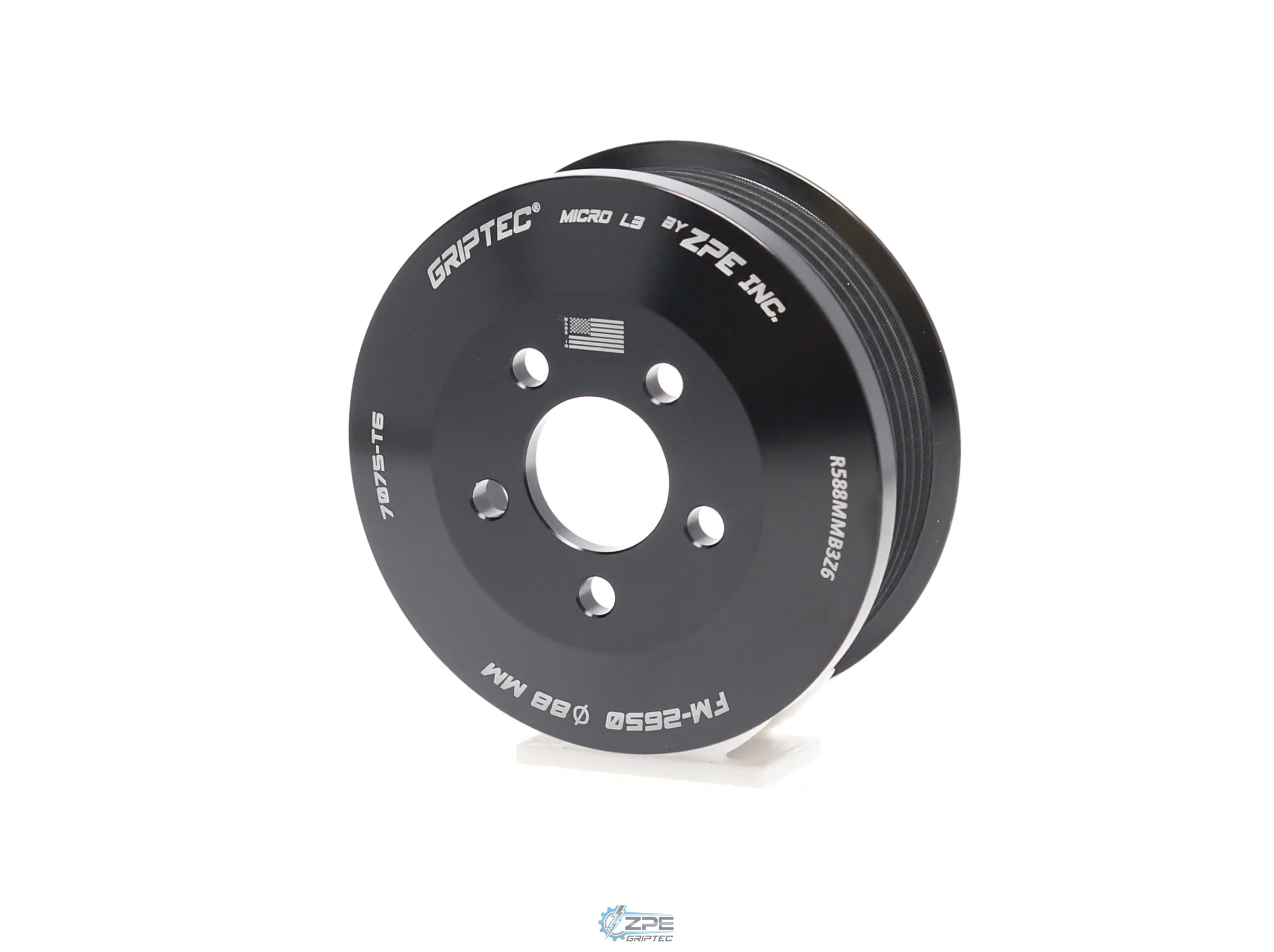 88mm 6 Rib ZPE GripTec® 2pc FMS Ford-Roush TVS R2650 L3 Black
